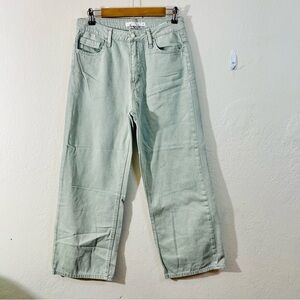 Altar'd State Vervet High Rise Ankle Length Jeans Women 28 Mint Green Pockets